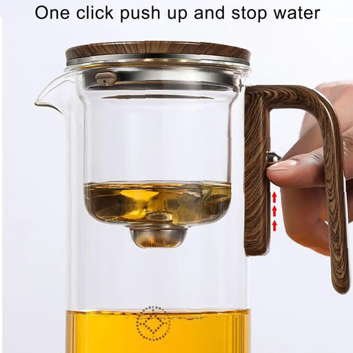 520ml elegant glass teapot with intelligent tea separation system for clear and refined infusion