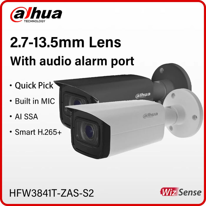 Outdoor IP67 8MP Camera with Audio, Zoom & Alarm Ports 8MP White 2.7-13.5mm