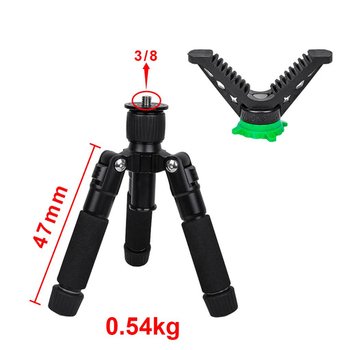 360-degree swivel V yoke head for smooth tracking of moving targets