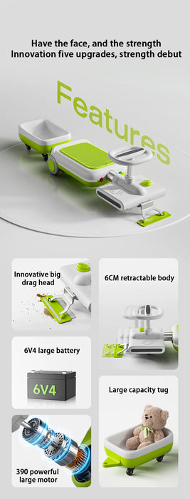 Mini Cleaning Ride-On Kart for Kids – Rechargeable, Oversized Seat, Ages 3+