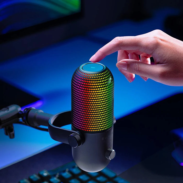 Streaming USB Mic with Reactive RGB Lighting and Gain Limiter