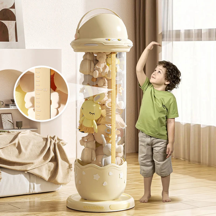 142cm Kids Toy Storage Barrel with Light & Zipper Lid