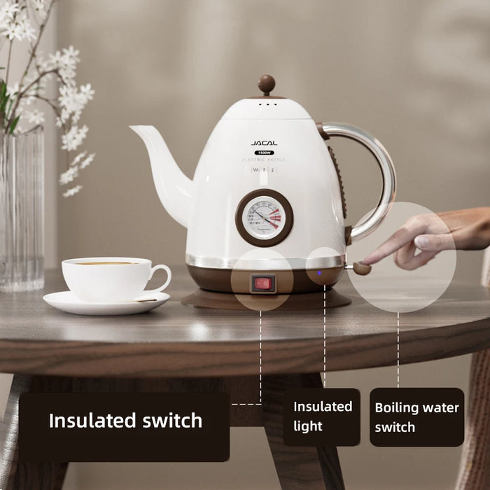 1.5L Electric Kettle 1500W Stainless Steel with Thermometer