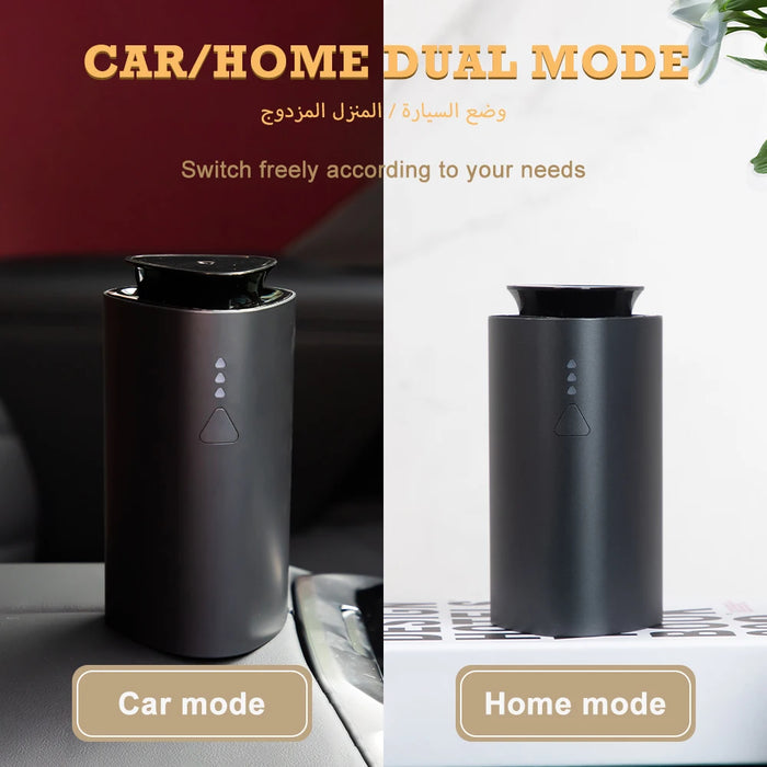 Portable Rechargeable Car & Home Aroma Diffuser Black, Long Lasting Fragrance & Low Noise