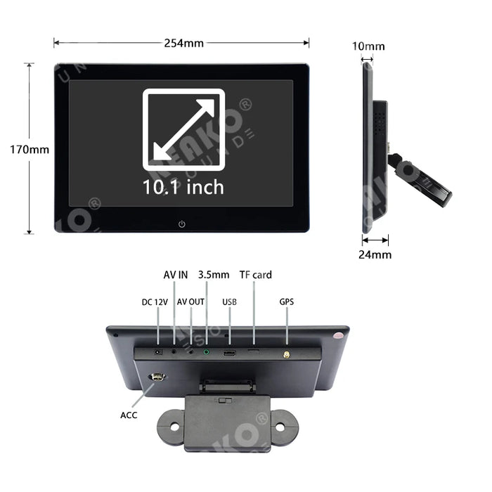 10.1" Touchscreen Car Headrest Monitor with WiFi