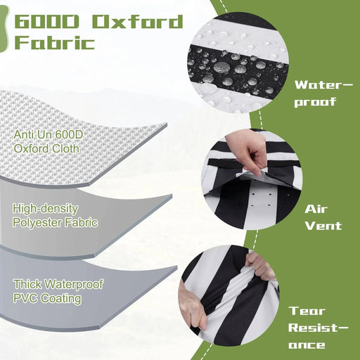 Waterproof black motorcycle cover with sun protection, 230cm in size