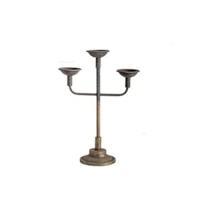 Decorative Iron Floor Candlestick – European Style, 50cm Tall