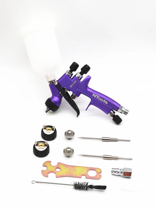 HVLP Paint Spray Gun 1.2mm Nozzle, 250ml Cup, Pneumatic, and Gravity Feed