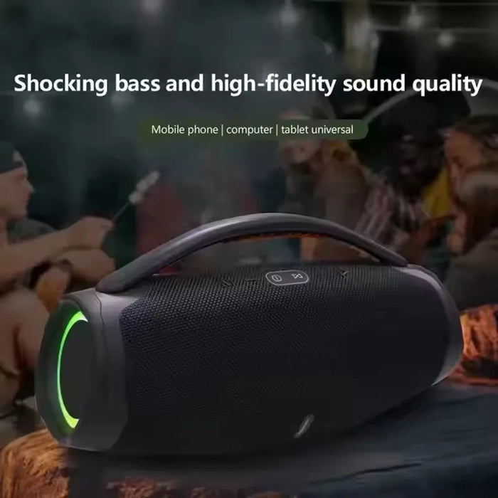100W Outdoor Bluetooth Speaker with USB/TF/AUX Support Black 1