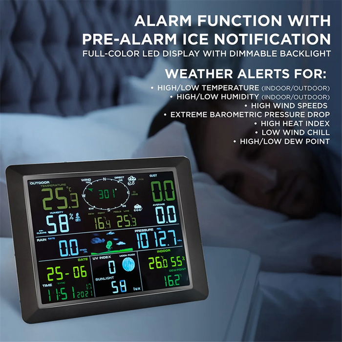 Wireless Weather Station with Outdoor Sensor & App Control