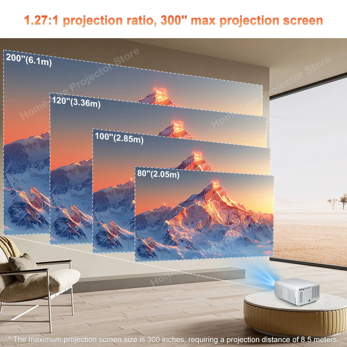 Ultra Bright 1080P Home Theater Projector with Bluetooth