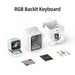 Bluetooth desktop speaker in pink color with pixel art display and alarm clock