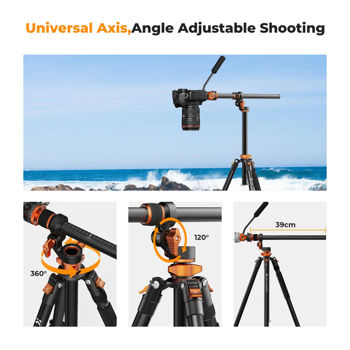 91" Fluid Head Tripod with Detachable Monopod