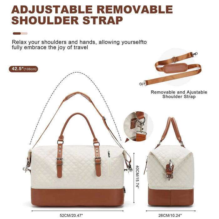Stylish and spacious black travel weekender bag for hospital and carry-on