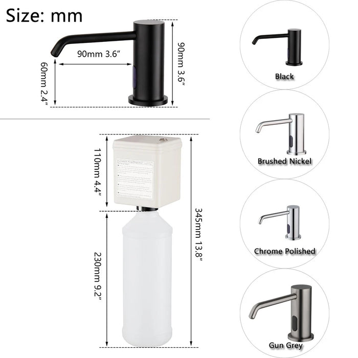 Touchless Soap Dispenser for Kitchen & Bathroom with Spray