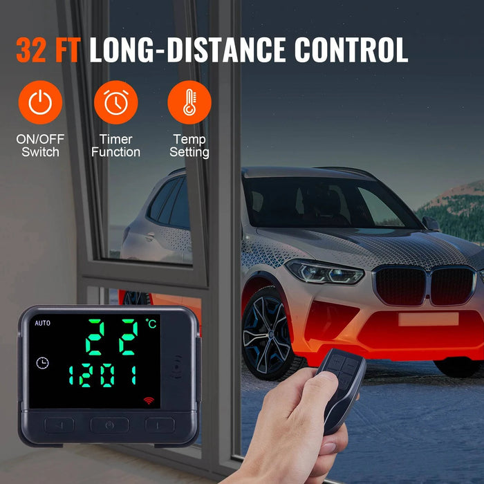 12V 8kW diesel air heater with LCD remote control for RVs, trailers, campers, and boats