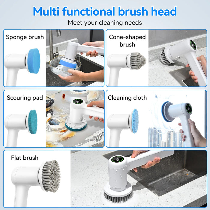 5-in-1 Wireless Electric Cleaning Brush for Home & Kitchen