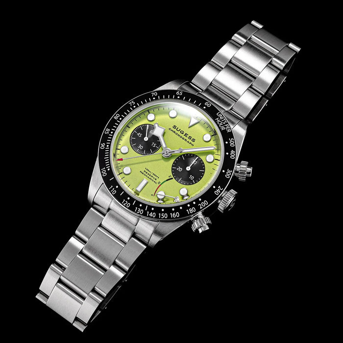 Stainless Steel Pilot Watch – Hand-Wound, Domed Sapphire