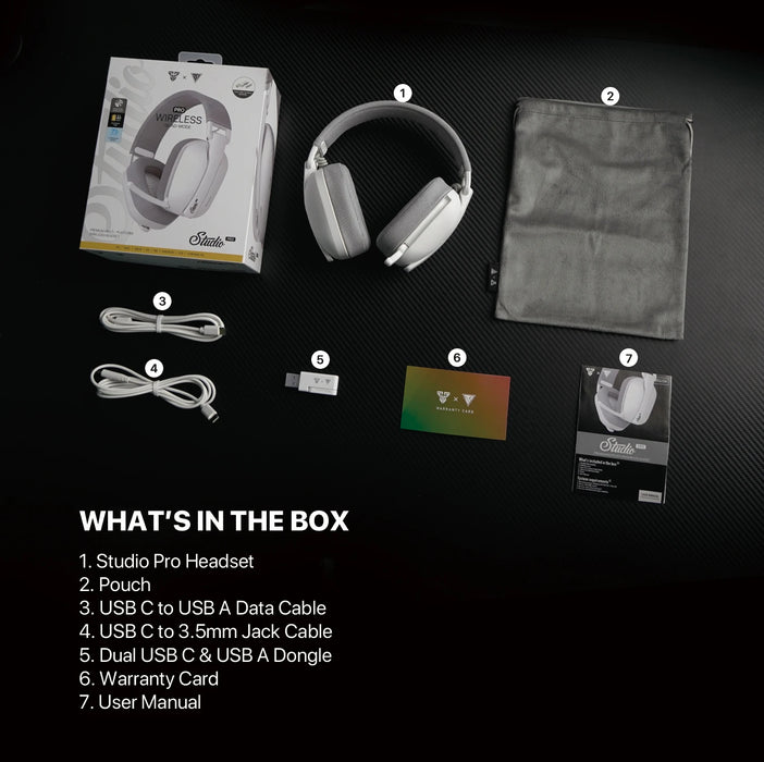 Gray Wireless Gaming Headset with Mic and 7.1 Surround