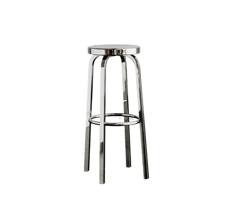 Bright 74cm Swivel Metal Bar Stool for Kitchen & Patio