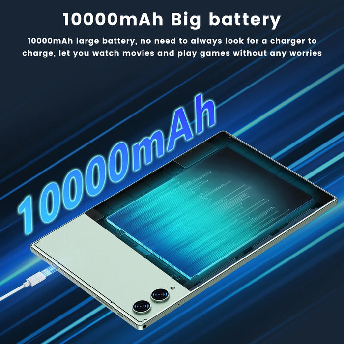 10,000mAh Battery 10.1" 4K Tablet with Keyboard