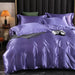 High-density solid color duvet cover with silky texture and elegant finish