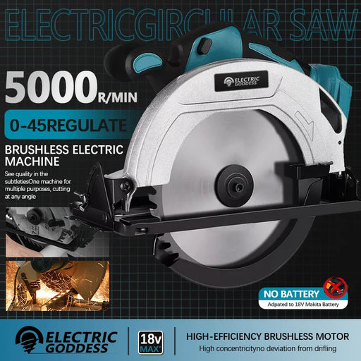 18V battery-powered circular saw for efficient and convenient cutting
