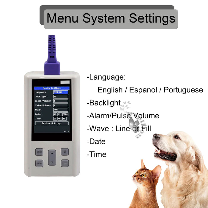 Handheld Pulse Oximeter SPO2 PR Monitor for Newborns
