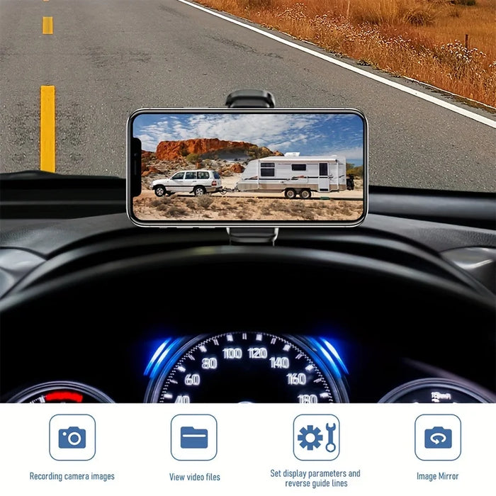 5G WiFi wireless backup camera with solar panel for vans