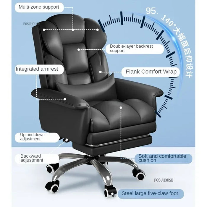 Executive Lift Chair with Armrests and Rolling Wheels Pink