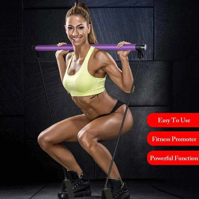 Durable Bamboo Fiber and TPE Pilates Rod for Full-Body Workouts