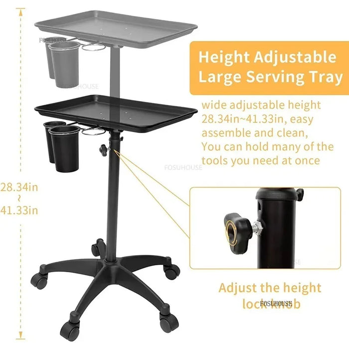 Lift-Style Hair & Beauty Salon Trolley Durable Metal Frame with Smooth Rolling Wheels