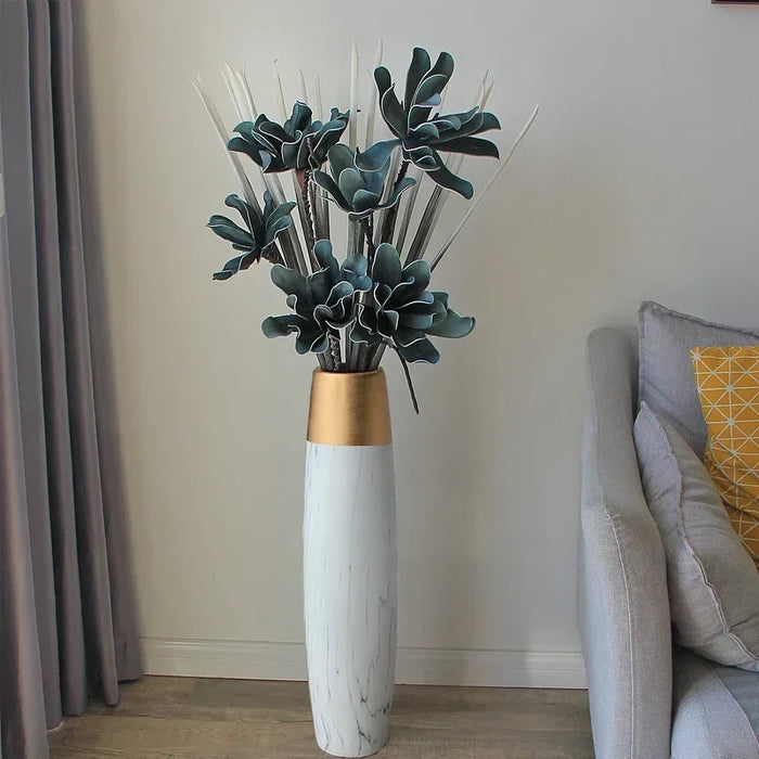 70cm Modern Ceramic Floor Vase with Flower-D for Home Decor