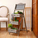 Eco-friendly paulownia wood plant stand with foldable design