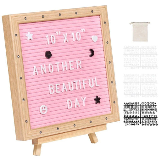 Felt Letter Board with LED Lights in Pink for Home Decor