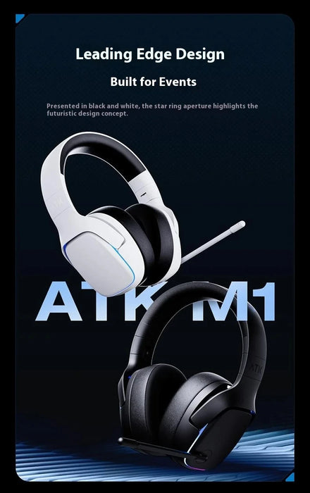 Wireless Gaming Headset Black with Mic and Noise Reduction
