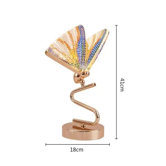 Cold White Decorative LED Desk Lamp – Butterfly Accent for Study or Office
