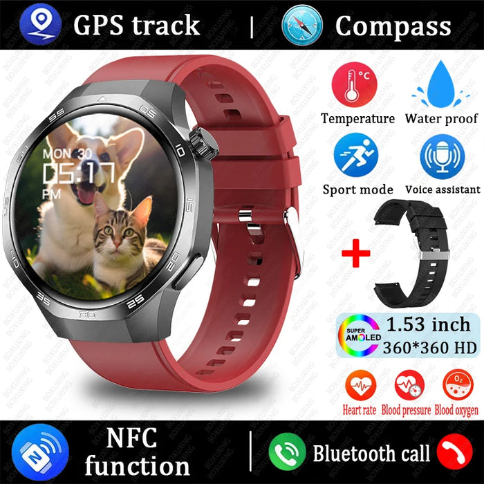 Waterproof Smartwatch with Heart Rate, GPS, NFC