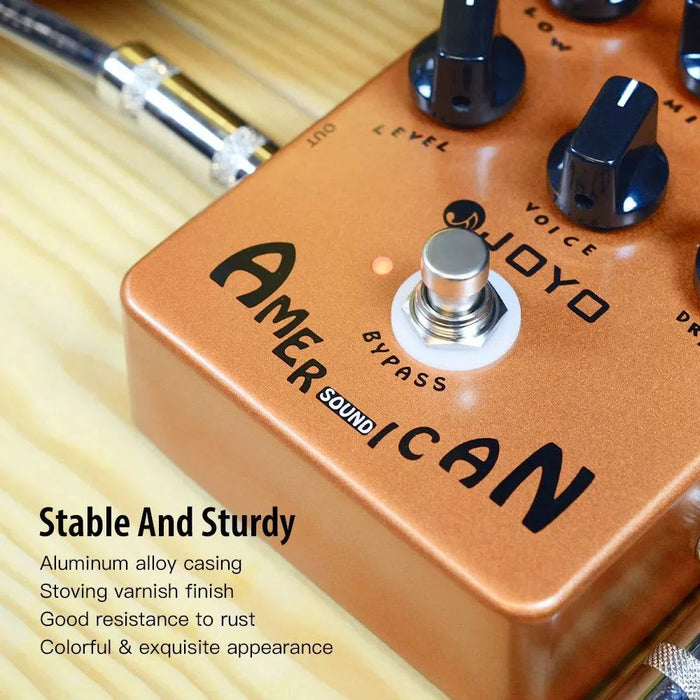 Overdrive guitar effects pedal with amplifier simulation and JF-14 adapter