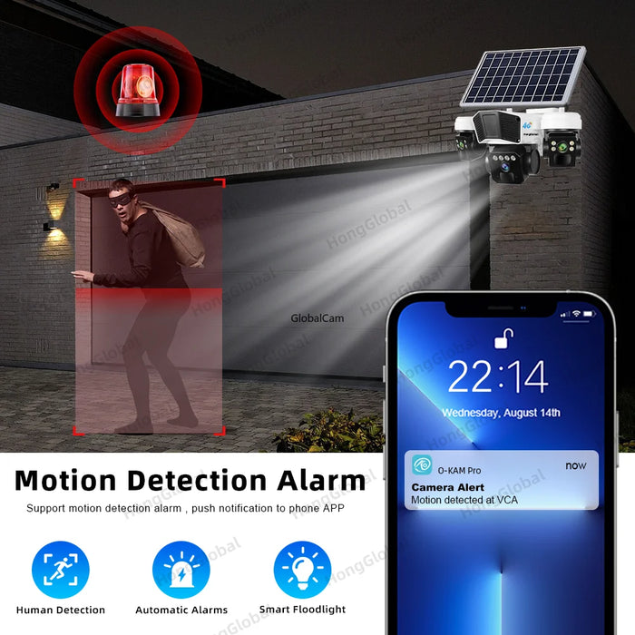 Outdoor Wireless 4G PTZ Camera with Solar Power and Night Vision
