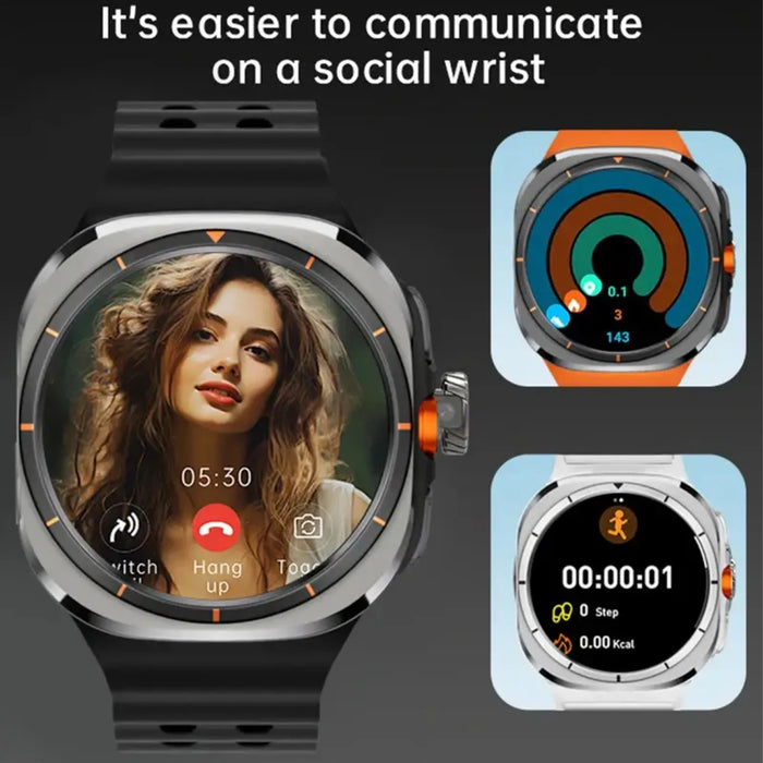 5G Smartwatch with 5MP Camera, GPS, and 1480mAh Battery Orange