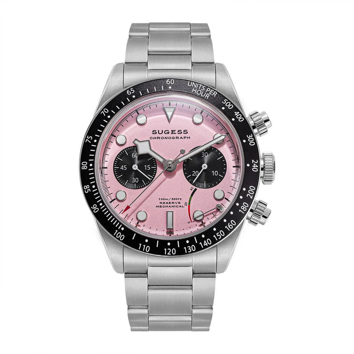 Stainless Steel Chronograph Wristwatch – Hand-Wound, 41mm