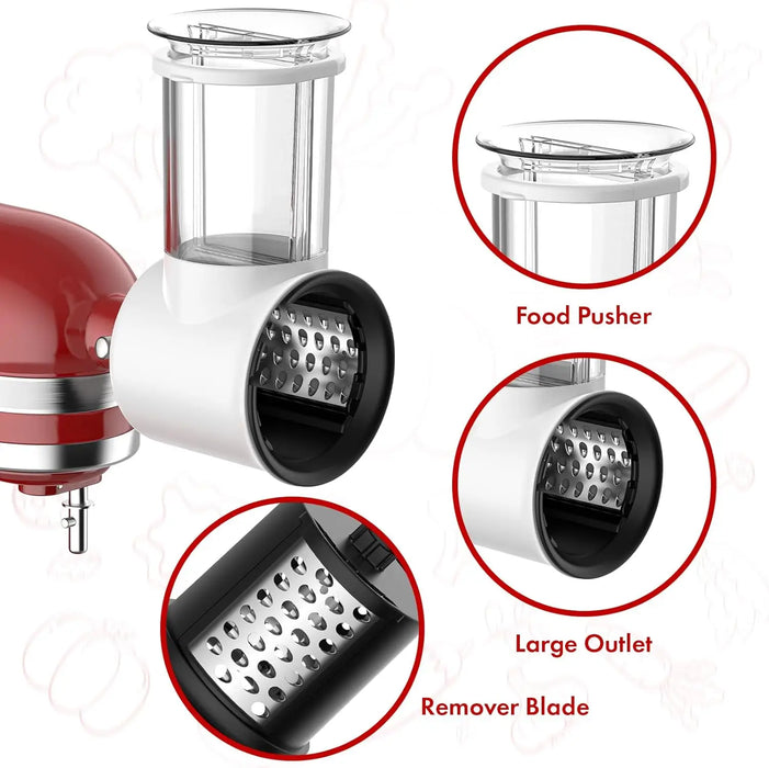 KitchenAid Stand Mixer Cheese Grater Attachment, 5 Blades