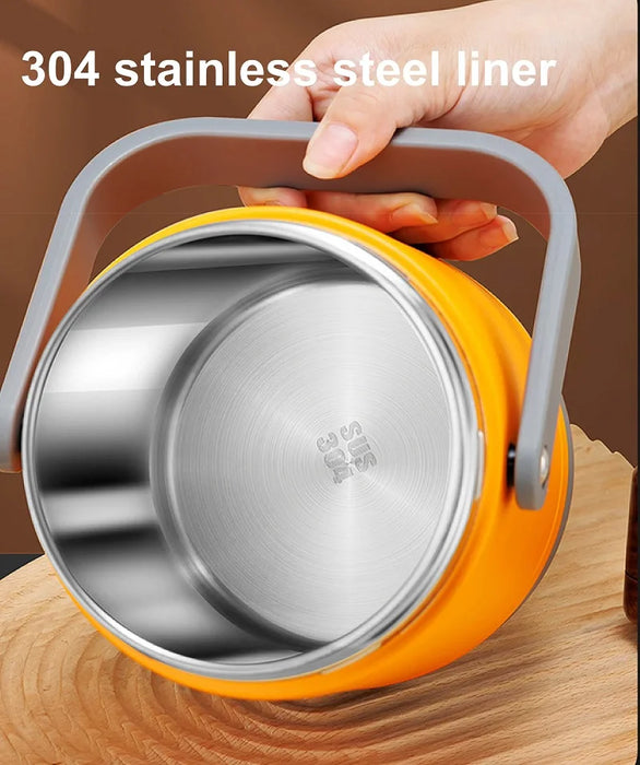1.6L Electric Lunch Box with Adjustable Heat & LCD Display orange