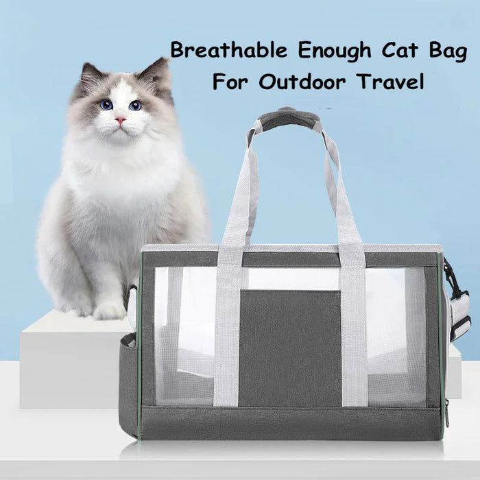 Outdoor Cat & Dog Carrier Pink 44x18x30cm