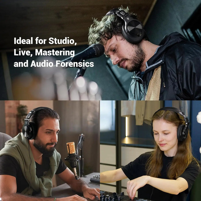 Studio Monitor Headphones Silver with Wireless Audio