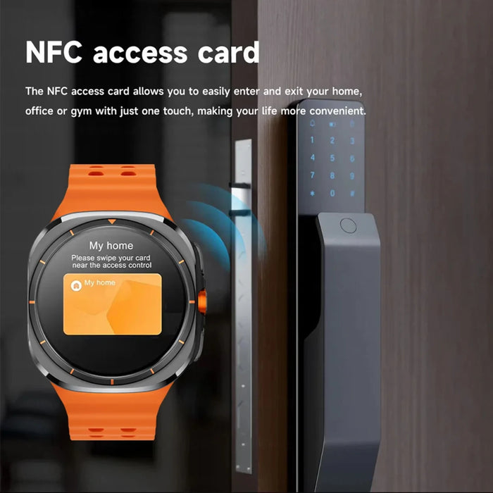 5G Smartwatch with 5MP Camera, GPS, and 1480mAh Battery Orange