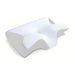 Memory foam neck pillow in white butterfly shape for cervical support and sleep comfort