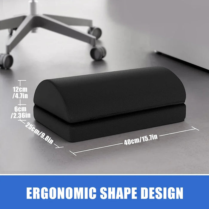 Adjustable memory foam foot rest under desk ergonomic support for home office travel