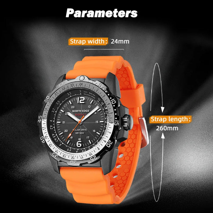 Watch Waterproof Outdoor with Altimeter Orange
